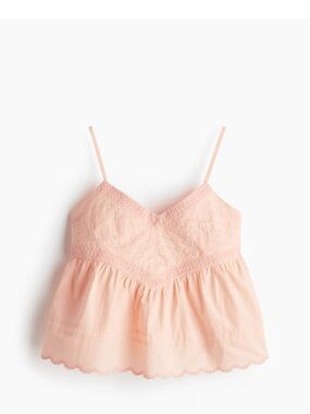 H&M Pale Pink Embroidered Camisole Top